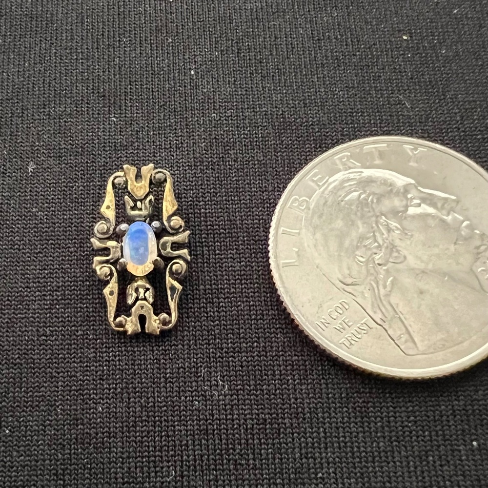 Gold-tone Opal Pendant
